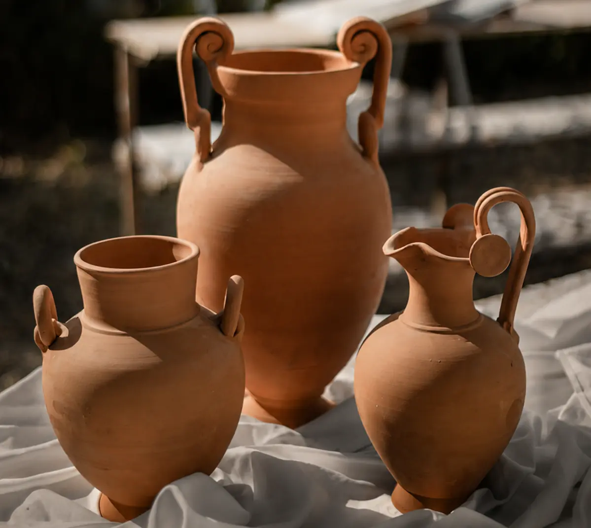 Hand-finishing a ceramic vessel in a Rhodes workshop